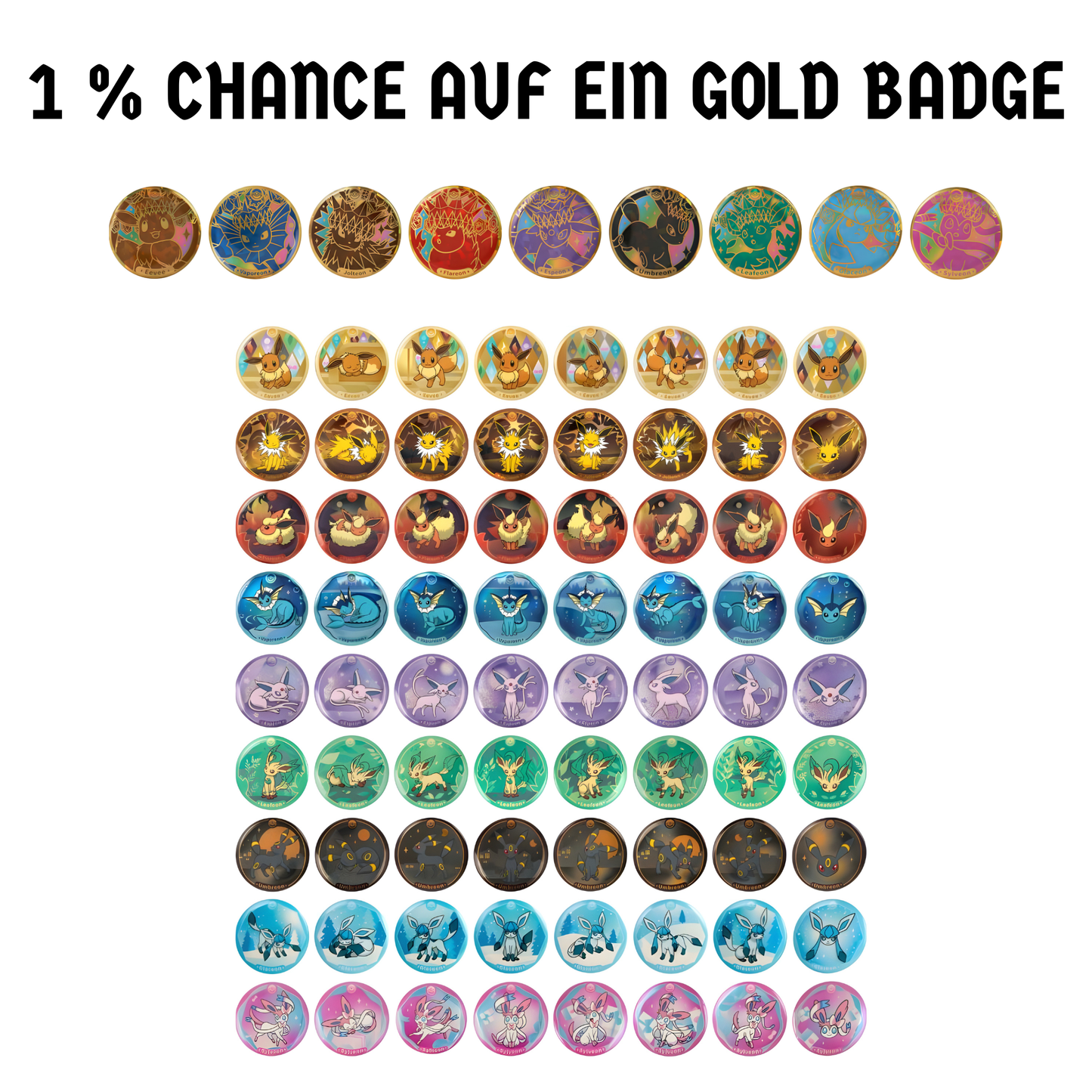 Pokemon Terastal Gathering Badge Set Chinesisch