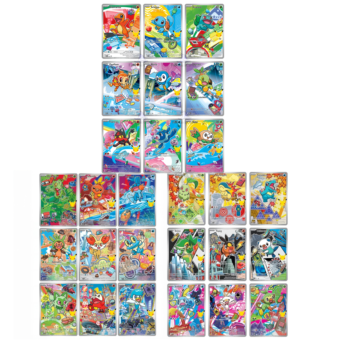 Pokemon First Partner Series 1 , 2 , 3 ENGLISCH