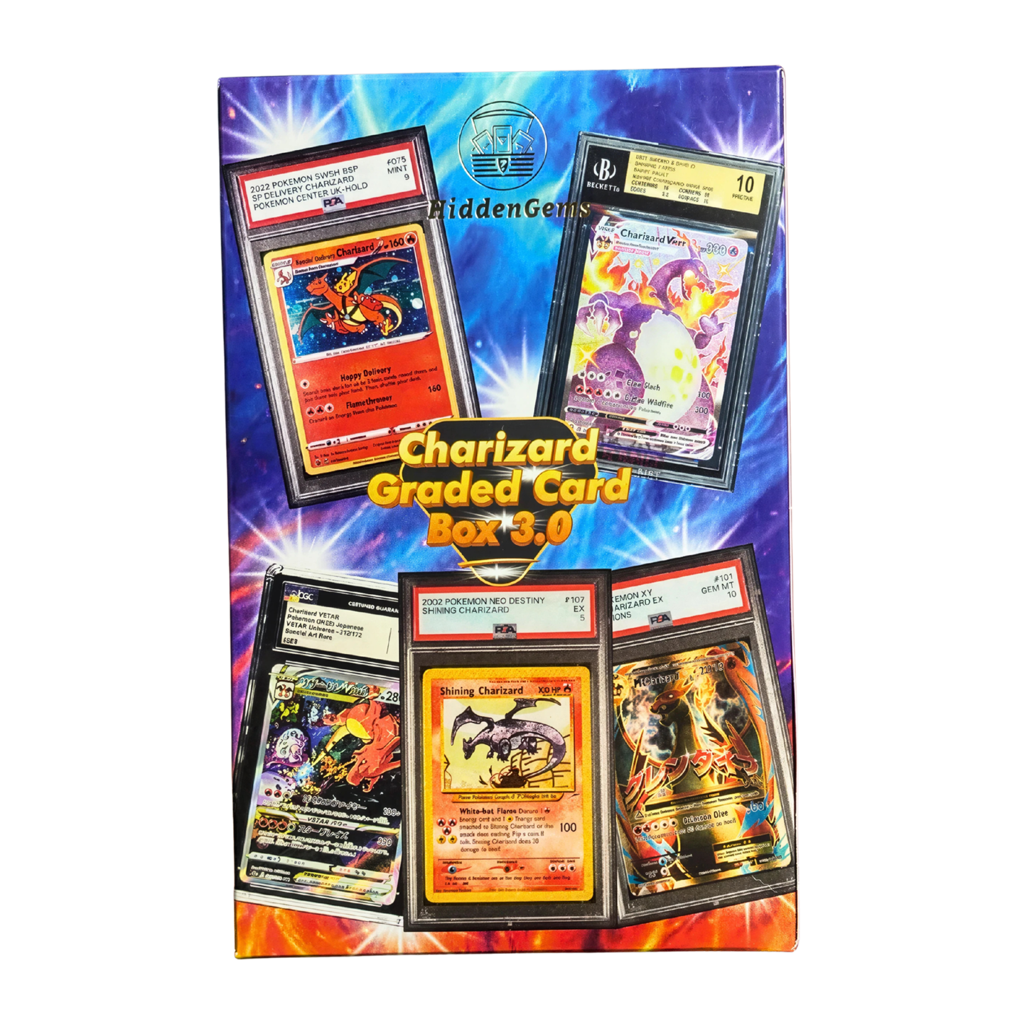 Hidden Gems Pokémon Graded Glurak Box 3.0