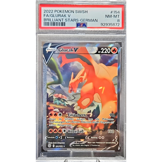 Pokemon Glurak V (BRS 154) Strahlende Sterne PSA 8-Tobostop