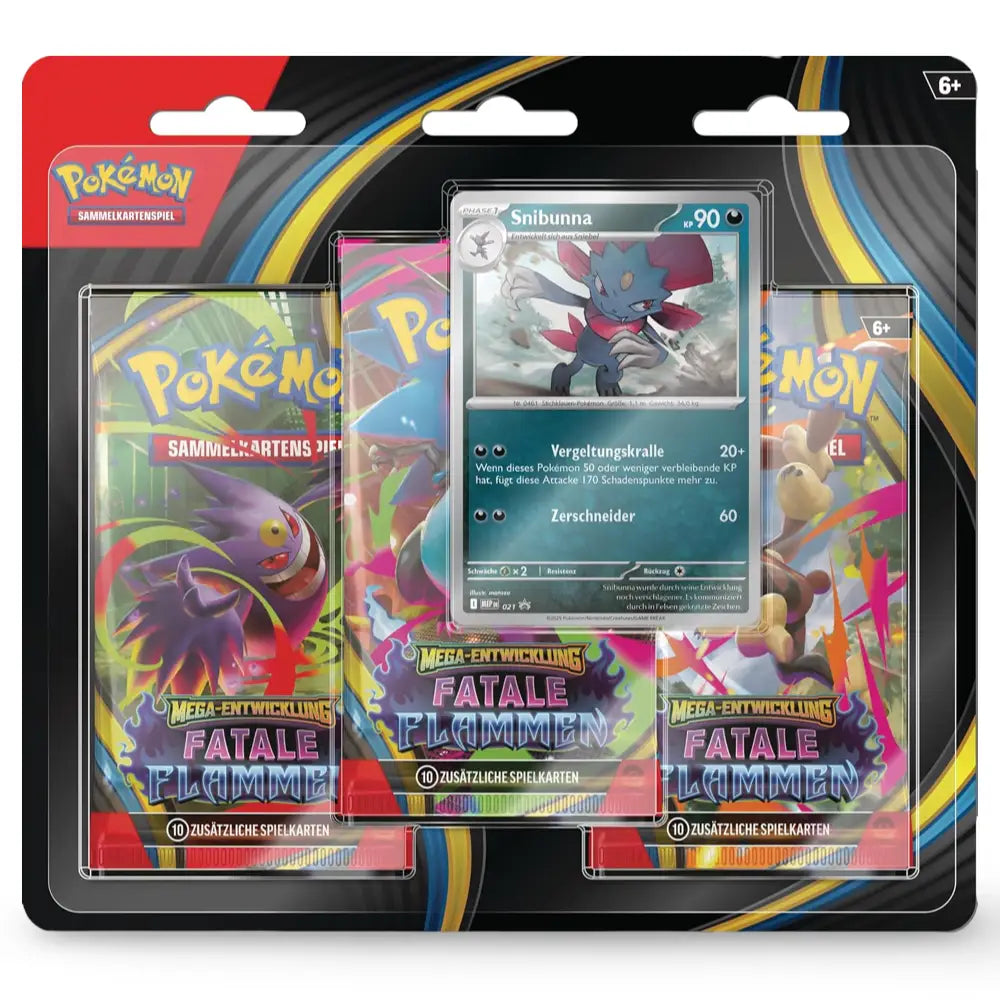 Pokemon Fatale Flammen 3-Pack Blister