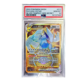 Lugia VSTAR (SIT 211) Silberne Sturmwinde PSA 10-Tobostop